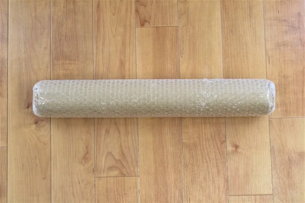 用意した巻いた状態のゴムシート