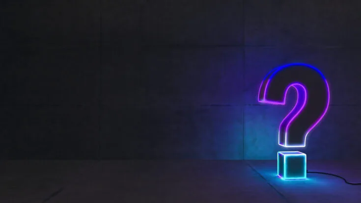 ネオンのはてなマークのイメージ